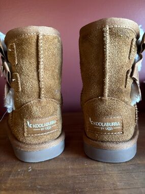 Koolaburra Kids Chestnut Brown Suede Boots